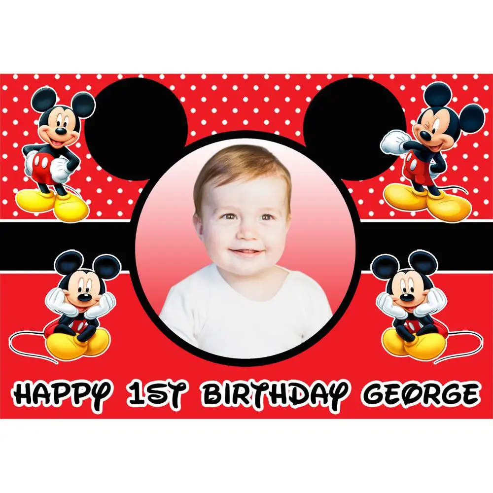 

Personalized Micky Mouse Photo Background