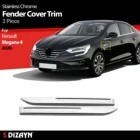 Крышка для крыла S Dizayn для Renault Megane 4 Chrome, нержавеющая сталь, 2 шт., внешние автомобильные аксессуары, запчасти, автотовары