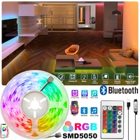 bluetooth led strip lights phone control color change light bar usb lamp for screen tv neon lights 5050 rgb bedroom decoration