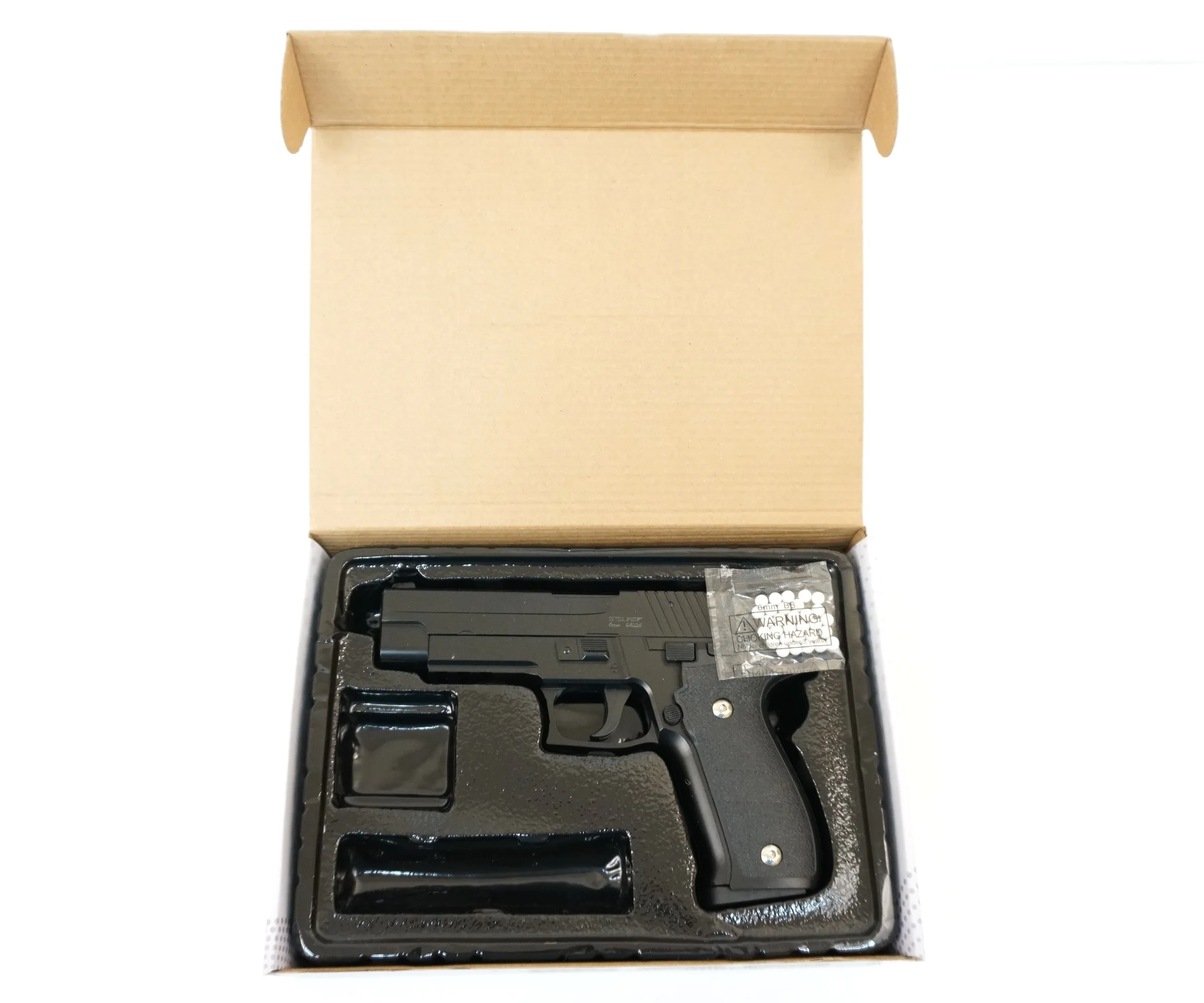 Pistol pneumatic. Stalker SA226 Spring (analog sigsauer P226) K. 6mm met. Body Shop 13 ball up to 80 m/s Black | Спорт и развлечения