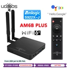 Приставка Смарт-ТВ UGOOS AM6B Plus WiFi6, Android 2021, Amlogic 9,0 ГГц, 4 Гб DDR4, 32 ГБ ROM, 2,2 м, Bluetooth, 4K, HD-приставка, 1000