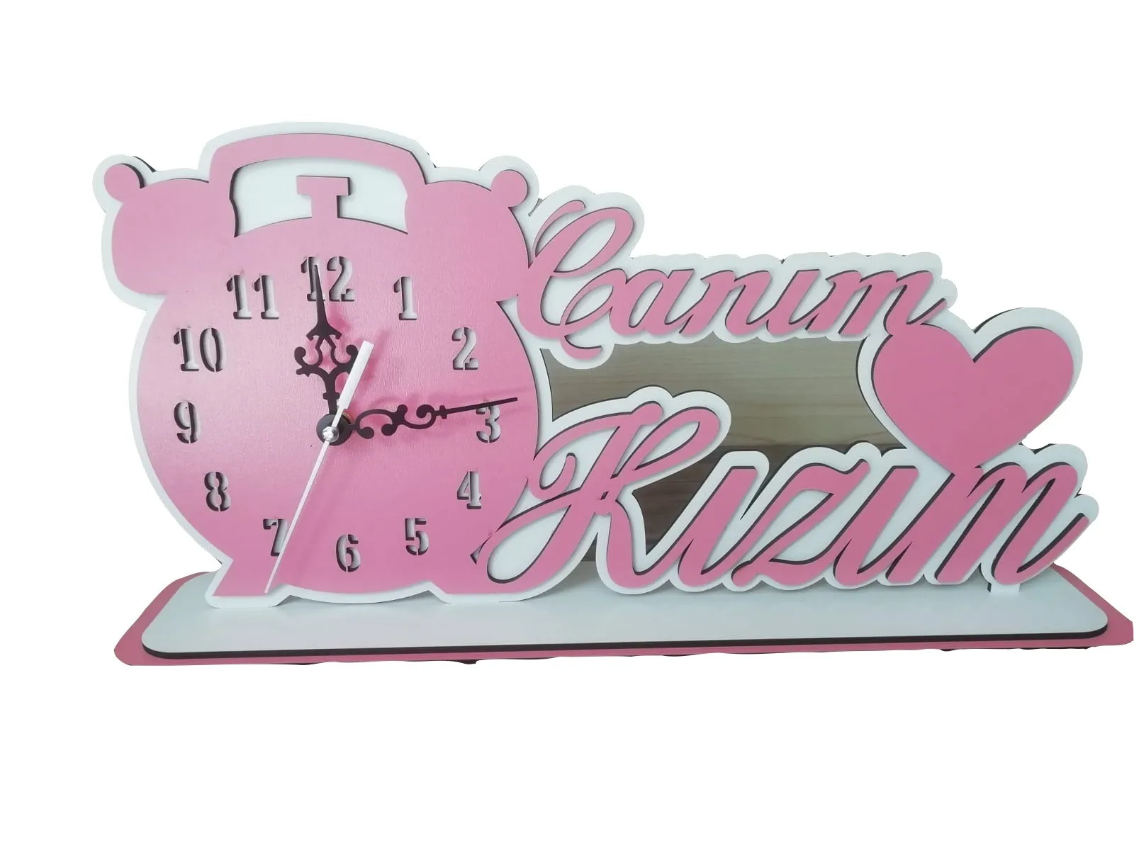 

Desk Clock Personalized Colorful Gift Elegant exquisite Bedroom Decorative Blue Red Black BeyazPembe