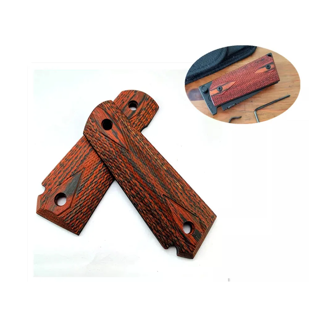 

1 Pair Rosewood Hand Grips Patch Material Anti-slip DIY Handles Scaled slabs blanks For 1911 Models