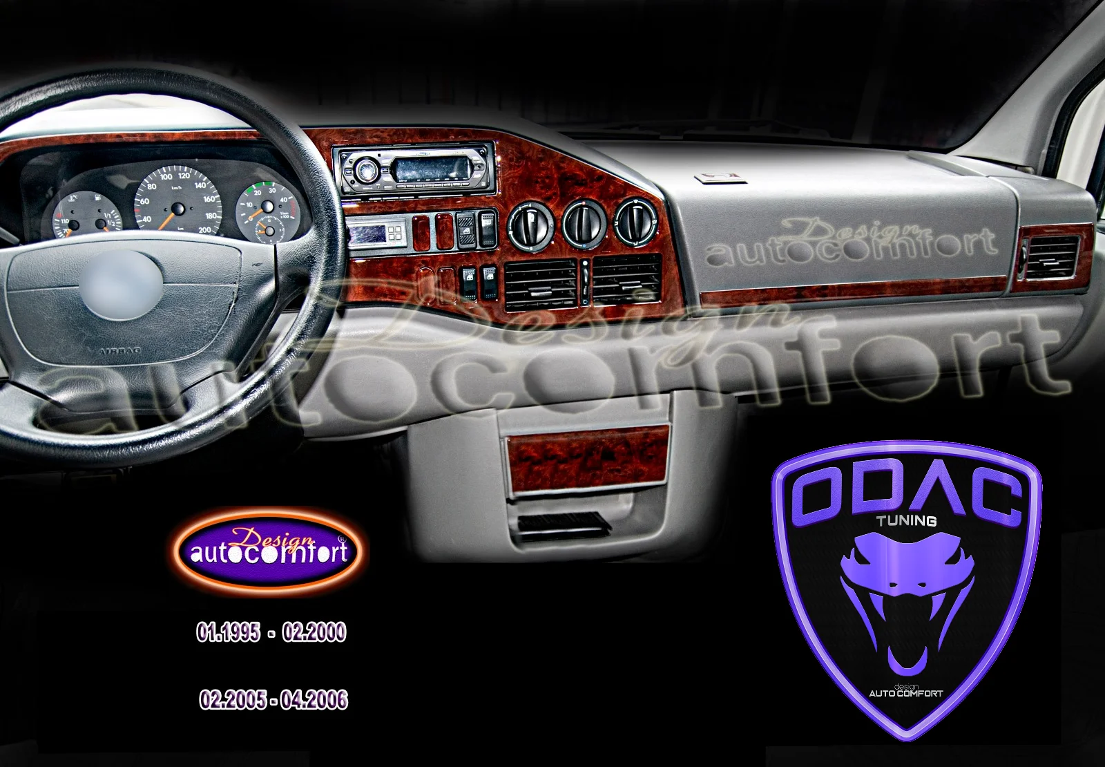

For Mercedes Sprinter W901, VW Volt Tipo Trim Dashboard Kit, ODAC, Interior Stickers, Coating, Cover, Vehicle , Car Accessories