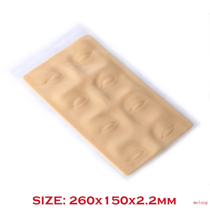 3D 2 шт. микроблейдинг Косметика силиконовая тренировочная кожа для бровей