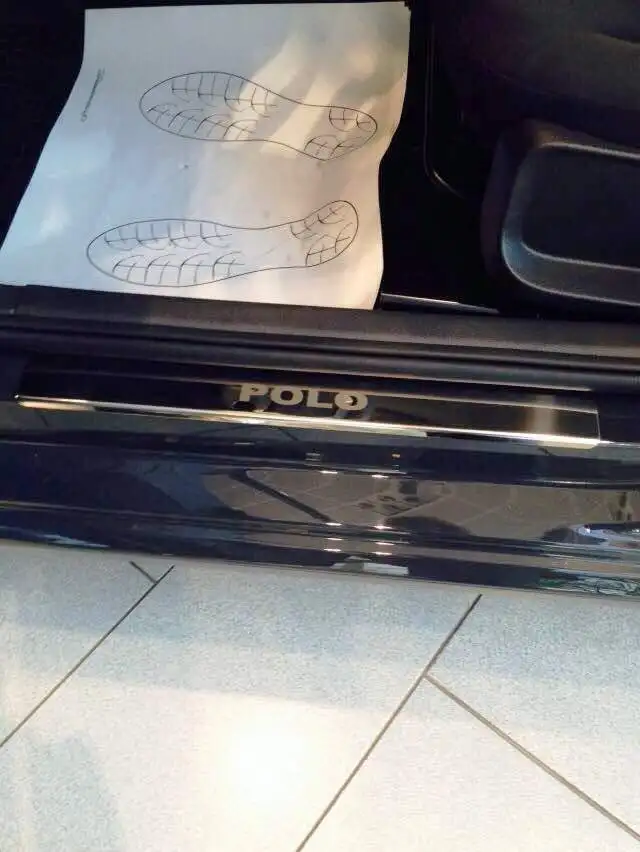 Накладки на пороги нержавеющая сталь Фольцваген Polo Sedan 2010-2015 2015-&gt (комплект 4шт.) |
