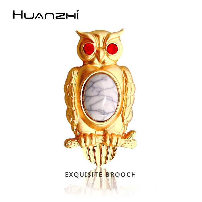 

Новинка, брошь в виде совы из Красного камня для мужчин и женщин, Винтажная брошь в виде животного, металлическая брошь для банкета, аксессуа...