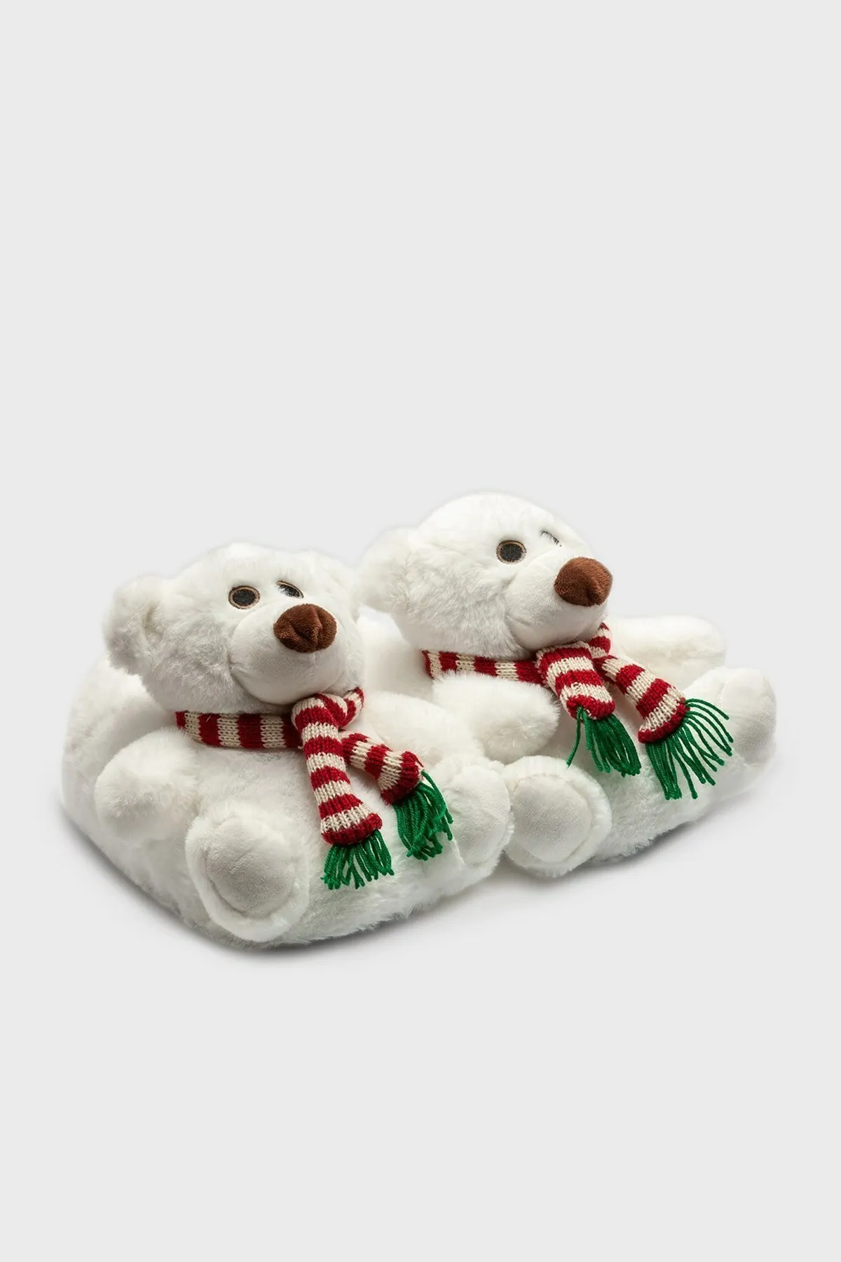 

YY0292 Pole White Bear Panduf Women Quiet Outsole Winter Panduf