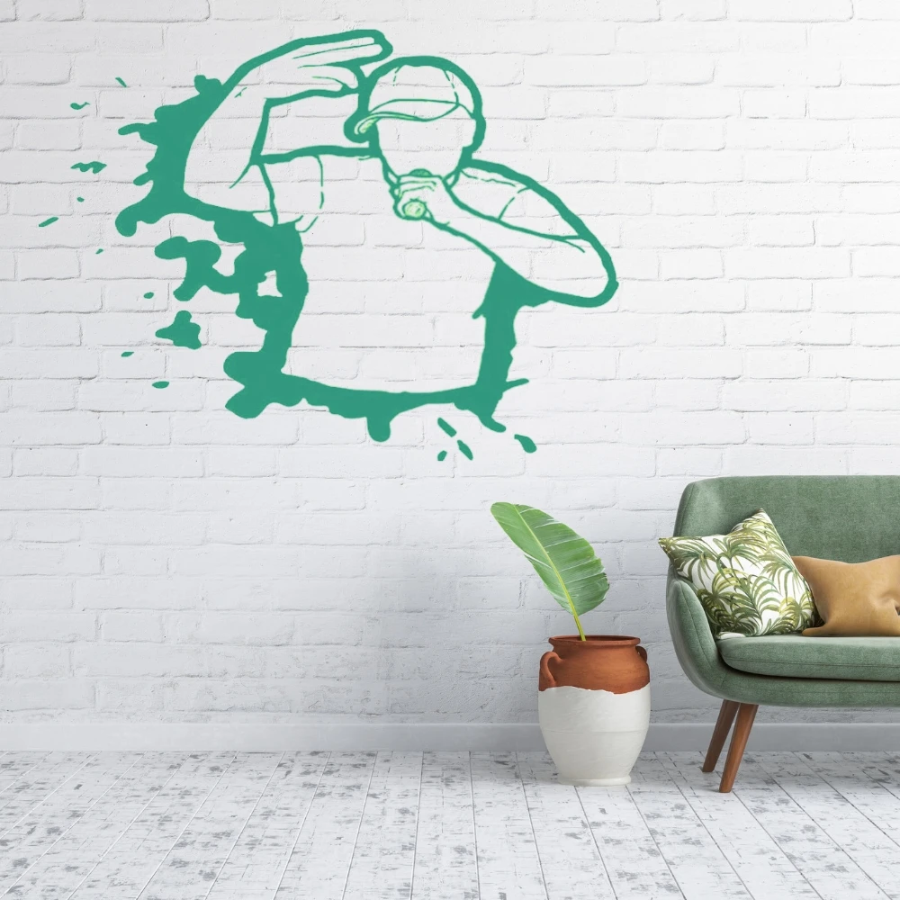 Rapper Hip Hop Music Battle Rap Wall Sticker Decal Artist Home Bedroom Art Decoration A00537 | Дом и сад