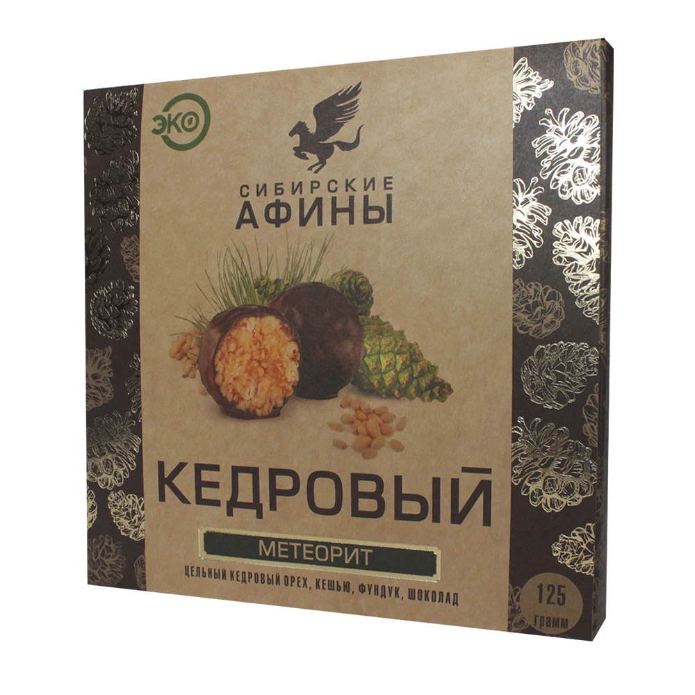 Набор конфет Сибирские Афины кедровый Метеорит с Сосновой шишкой 125г| |
