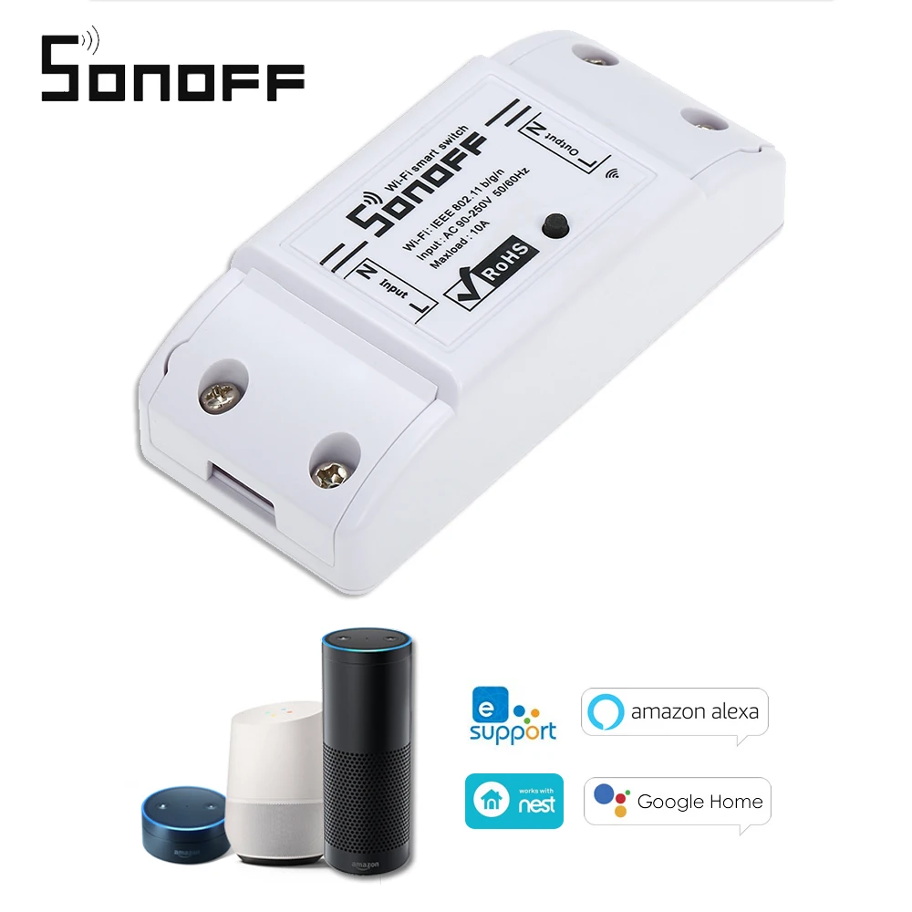 SONOFF базовый Wifi переключатель беспроводной пульт дистанционного управления работа с Alexa для Google Home таймер приложение управление Модуль Автоматизации умного дома