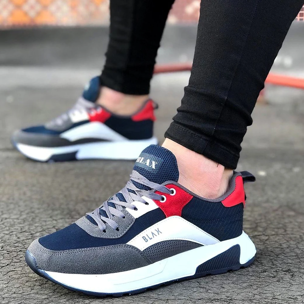 Wagoon WG204 Lacivert Füme Erkek Spor Ayakkabı Model Şık Tasarım Men's Shoes Sports New Casual St