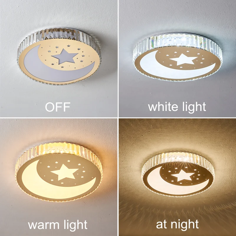 Современная хрустальная Светодиодная потолочная лампа для спальни гостиной