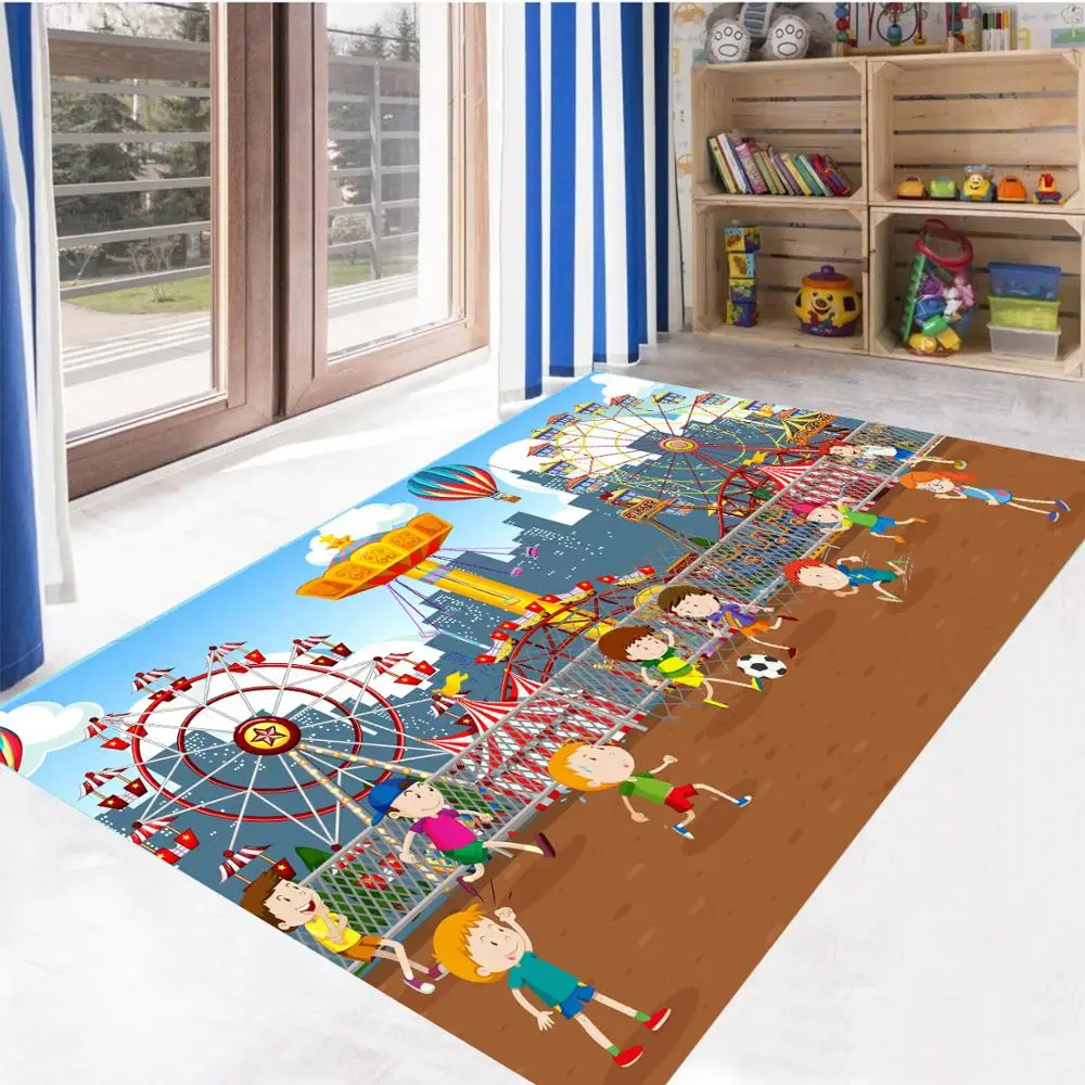 

Fun Fair Non Slip Floor Carpet, Teen's Carpet, Game Carpet, Kids Rug