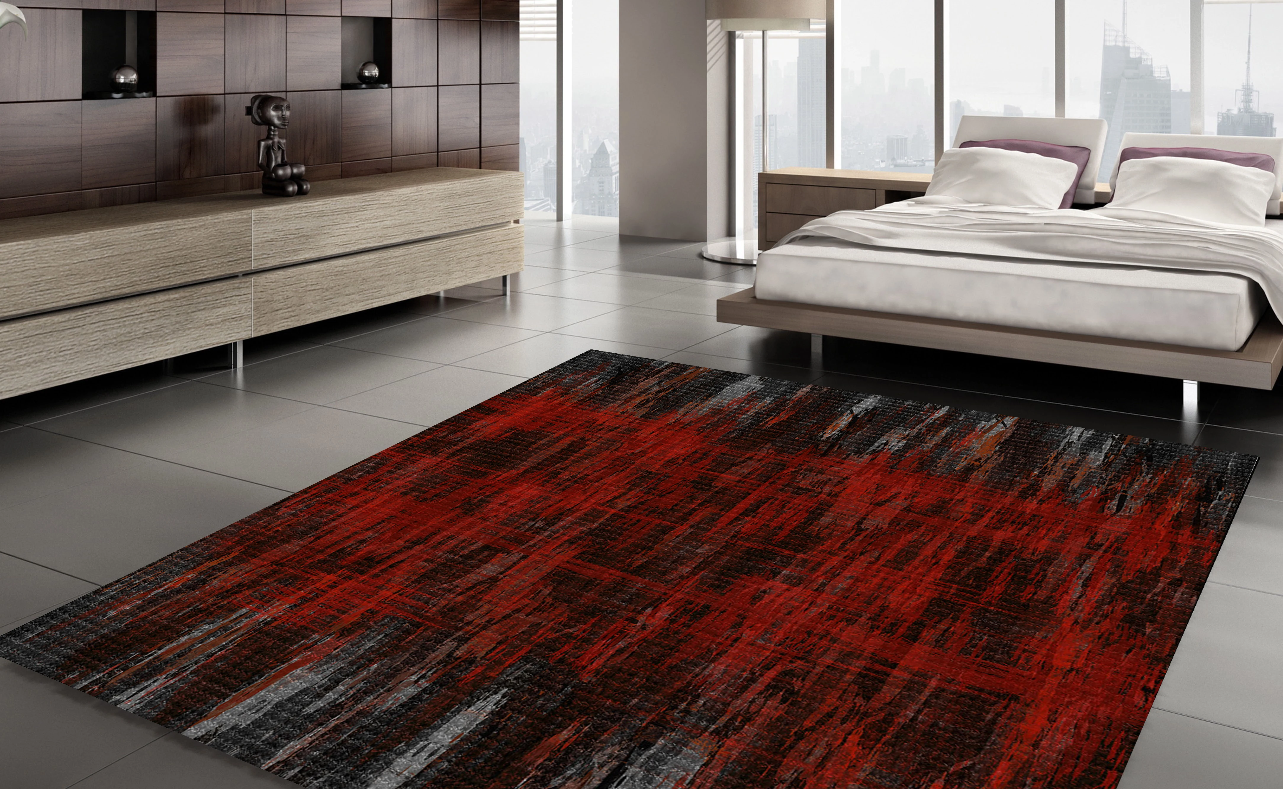 

Коврик бордово-серый Afgan, мягкий напольный ковер, винтажный нескользящий, для домашнего декора, толстая дорожка, прочный