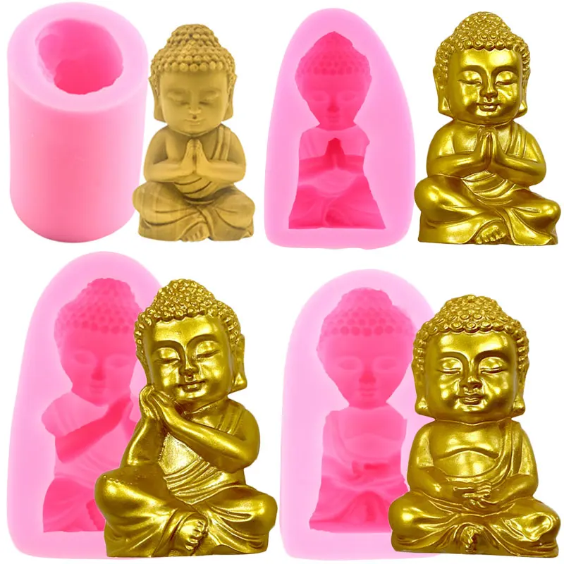 3D Maitreya статуя Будды силиконовая форма для свечи воск свечей гипсовые изделия