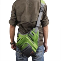 outdoor fish reel tackle bag accessories portable waterproof green shoulder gear oxford canvas spoon multifunctional travel bag