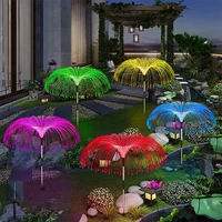 solar jellyfish light garden lights outdoor 7 color solar flowers garden lamp waterproof decorative lawn lamp yard pathway