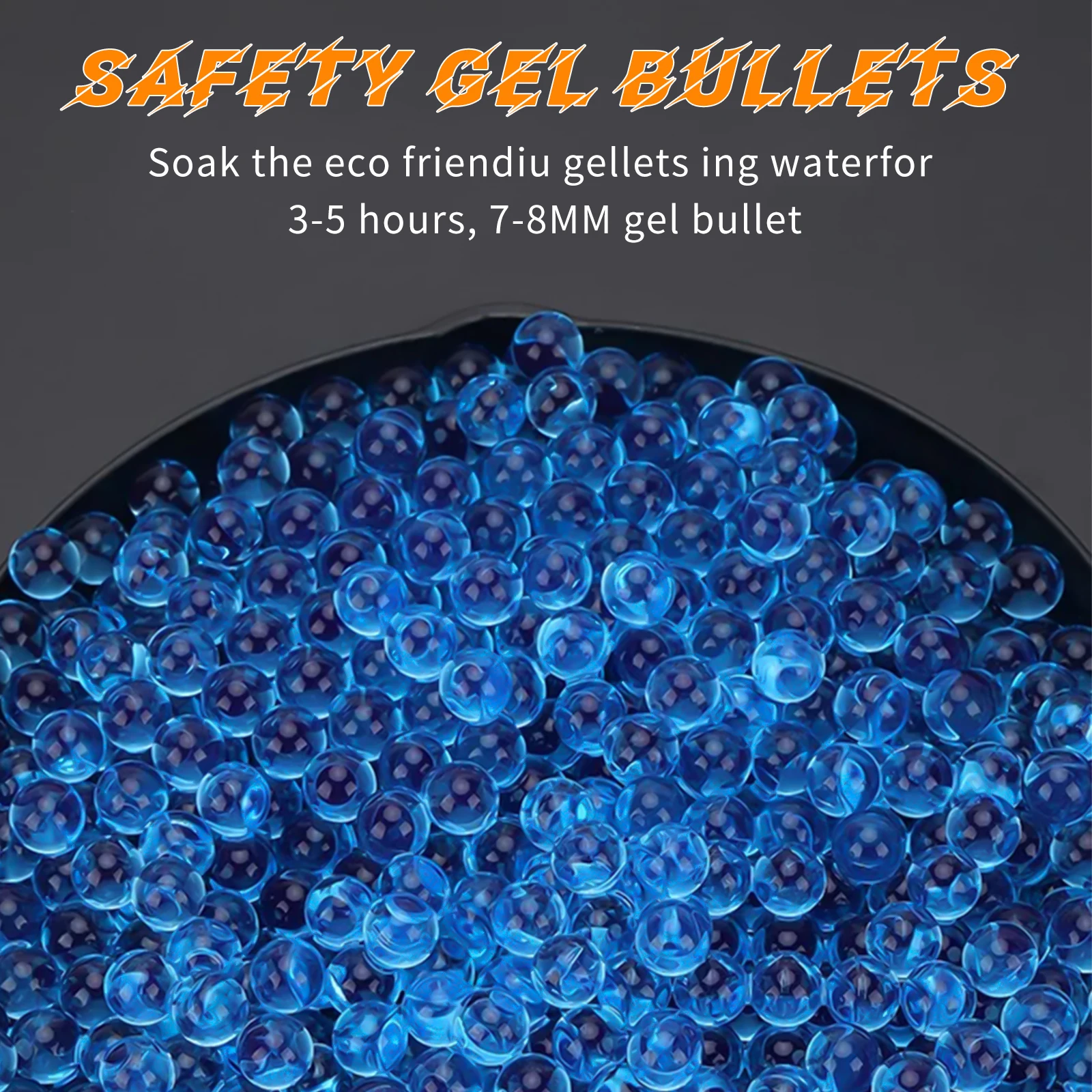

7-8mm/0.3in Gel Blaster Gun Water Beads, BB Air Soft WeaponsRifle Pistol Blasters Cap Guns Pellets Glock Shooting Toys Ammo