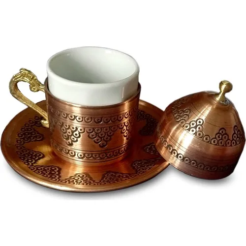 Братья Медь винограда вышитые в Газиантеп (ручная работа) 6 личности чашка для