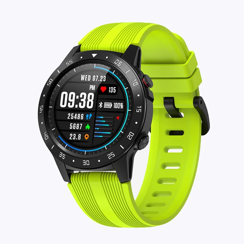 Green Умные часы LEMFO M5 с поддержкой SIM и Bluetooth, с функцией телефонного звонка, gps, умные часы для мужчин и женщин, IP67, водонепроницаемые часы с монитором сердечного ритма - Цвет: Green