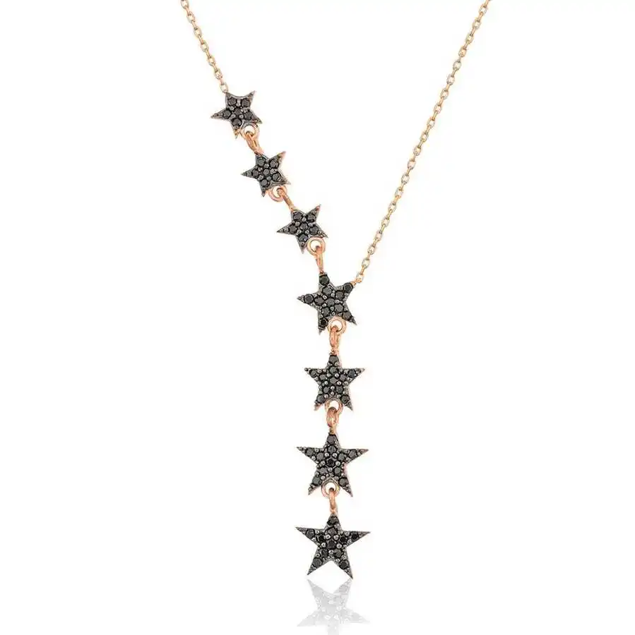 Collier étoile volante en argent Sterling 925 pour femmes, pendentif en pierre de Zircon, précieux, élégant, chaîne de luxe, Cool, cadeau d'anniversaire