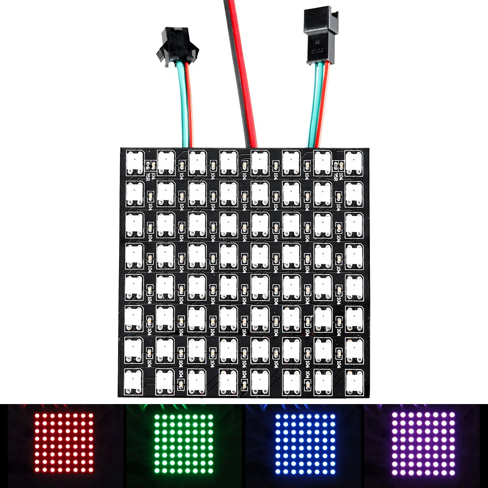 Гибкая Светодиодная панель цифрового модуля RGB WS2812B 5 в постоянного тока 8x 8/16x1 6/8x32