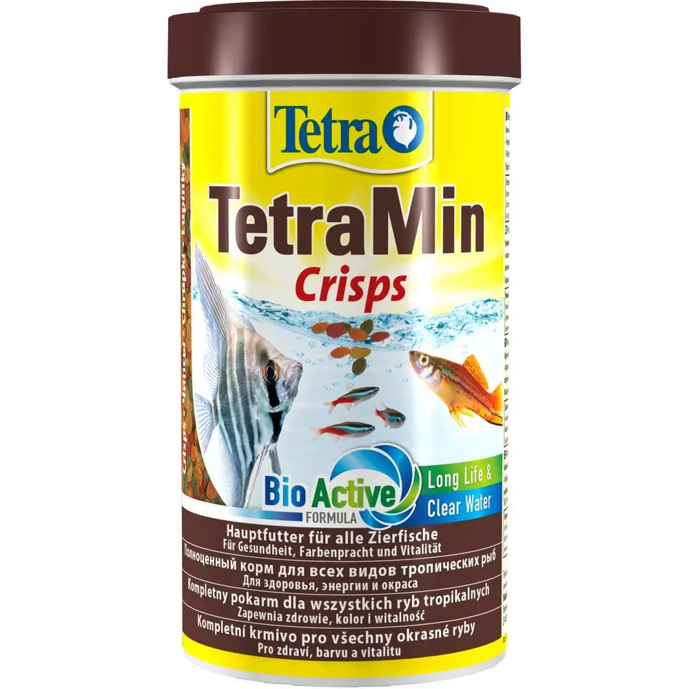 Tetra tetramin crisps 500 ml (chips) feed for all kinds of tropical fish high-quality chips nutritional ingredients complete diet ornamental bright