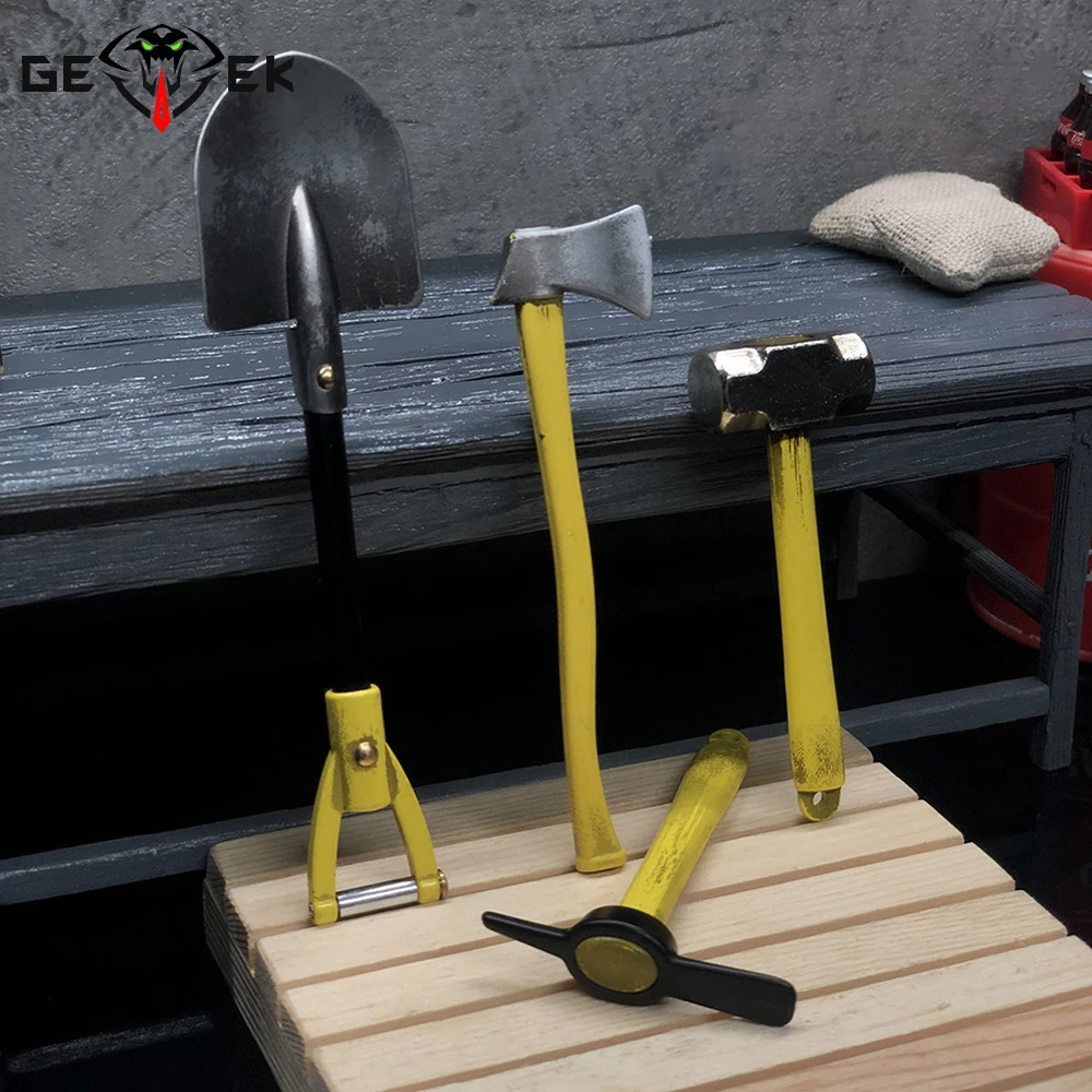 Машинка на радиоуправлении масштаб 1:10 аксессуары металлический молоток лопатка