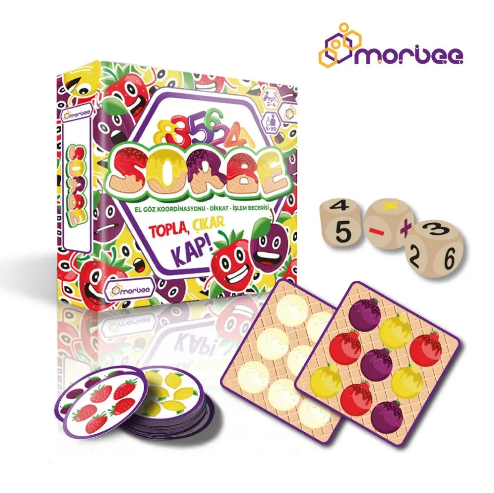 Morbee Sorbe математическая карточная игра для детей возрастом 5 6 7 8 9 10 | Игрушки и