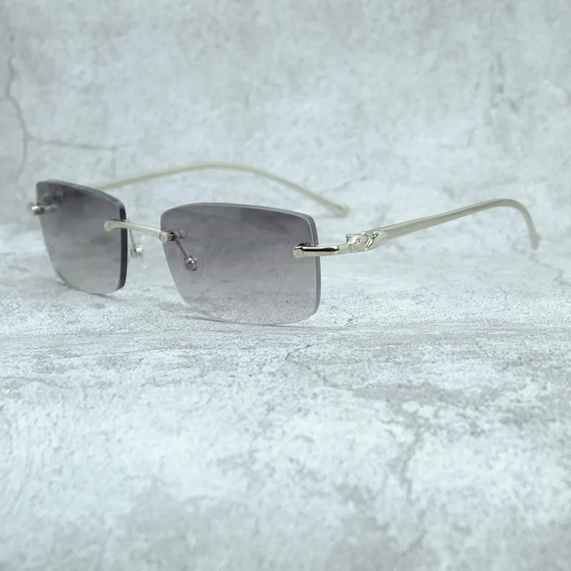 

Panther Sunglasses Square Vintage Carter Sun Glasses Luxury Designer Retro Rimless Shades For Men And Women Lentes De Sol Mujer