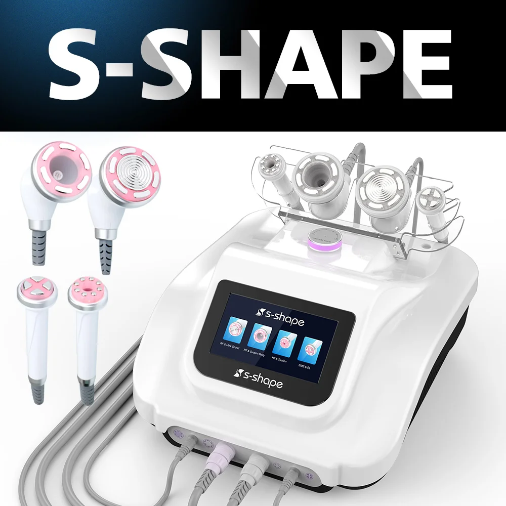 S-SHAPE 4 In 1 Cavitatie Machine 30K Ultrasound + Rf Vacuüm Zuig Body Gezichtsverzorging Multifunctionele Slanke Machine Salon schoonheid Apparaat
