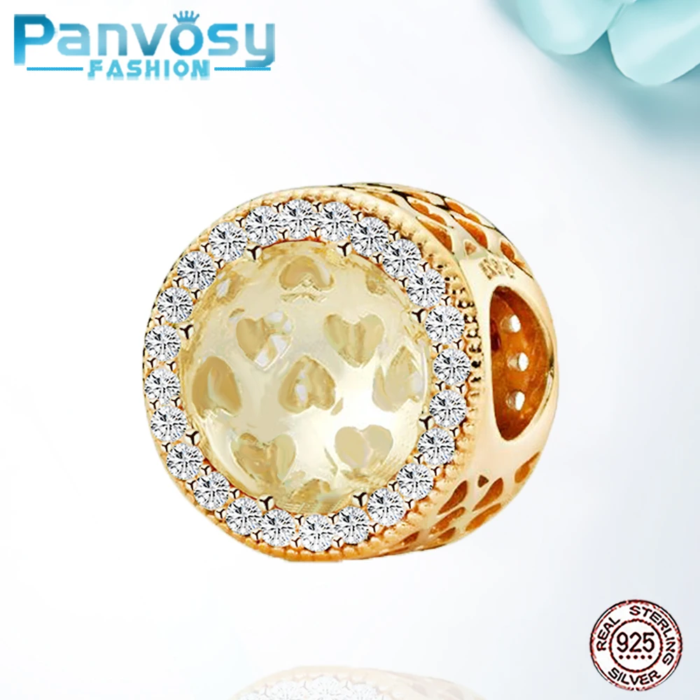 

2020 New 100% Sterling Silver 925 Beads Fit Women Charm Silver 925 Original Bracelet Bead Zircon Gift For Jewelry Making DIY