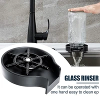 high pressure automatic cup washer faucet glass coffee pot rinser beer milk tea cup milk bottle cleaner kitchen sink accessories