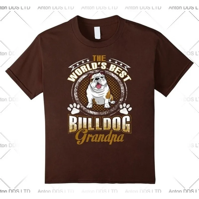 

2020 Newest Summer Bulldog Shirt World's Best Bulldog Grandpa Funny Gift Tees