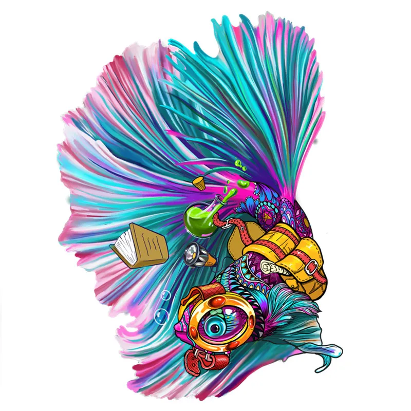 

Rainbow Wooden Puzzles Unique Fighting Fish Wooden Jigsaw Puzzle For Adult Kids Puzzle Toys Educational Games DIY Christmas Gift