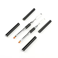 1 pc double headed dual purpose nail pen steel push phototherapy pen quickly extend dual use nail crystal glue nail brush