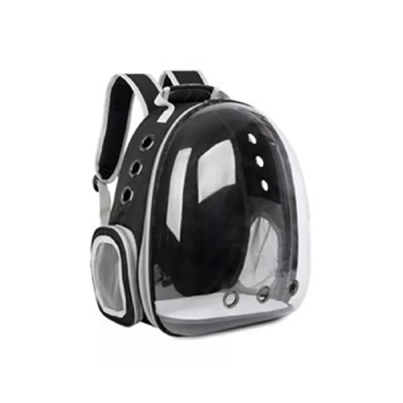 

Small Breed Black Transparent Cat Dog Carrying Backpack 45x36x25 Cm