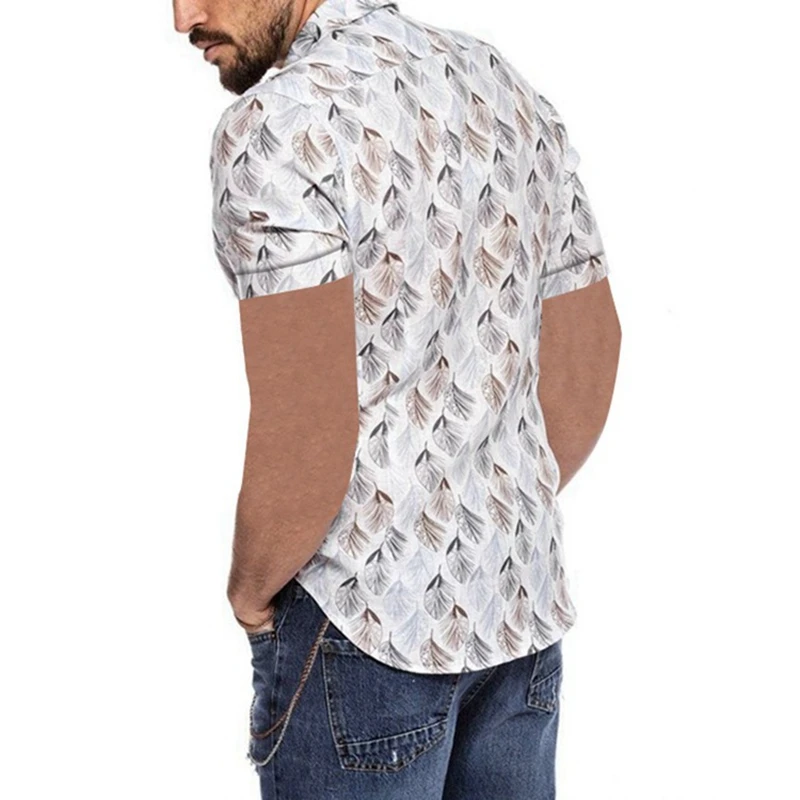 

Mens Hawaiian Beach Shirts Short Sleeve Quick Dry Shirt Floral Printed Vacation Clothing Fit Holiday Casual Tops Streetwear