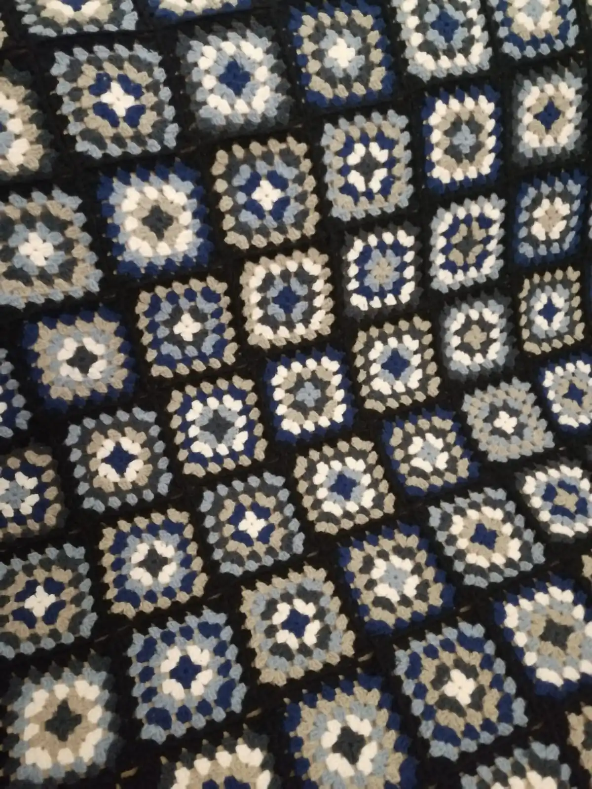 

Handmade original crochet afghan blanket hand hook crochet blanket cushion felt pastoral style grandma square