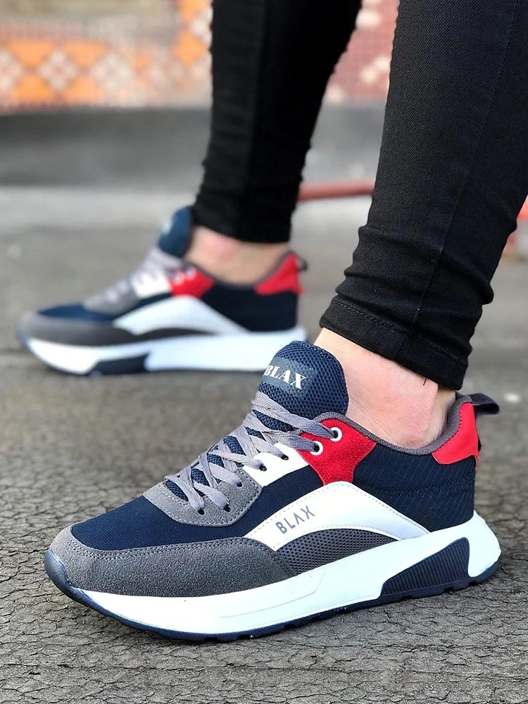 Wagoon WG204 Lacivert Füme Erkek Spor Ayakkabı Model Şık Tasarım Men's Shoes Sports New Casual St