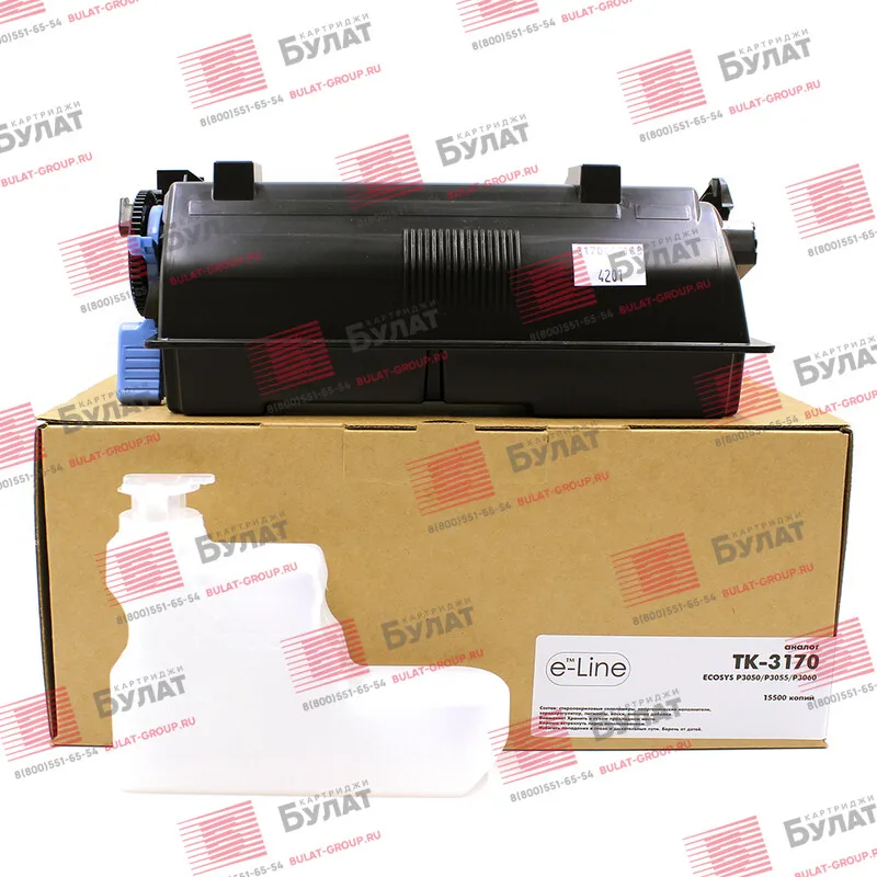 Toner cartridge E-Line tk-3170 for Kyocera ecosys p3050 p3055 p3060 (black 15500 P.) | Компьютеры и офис