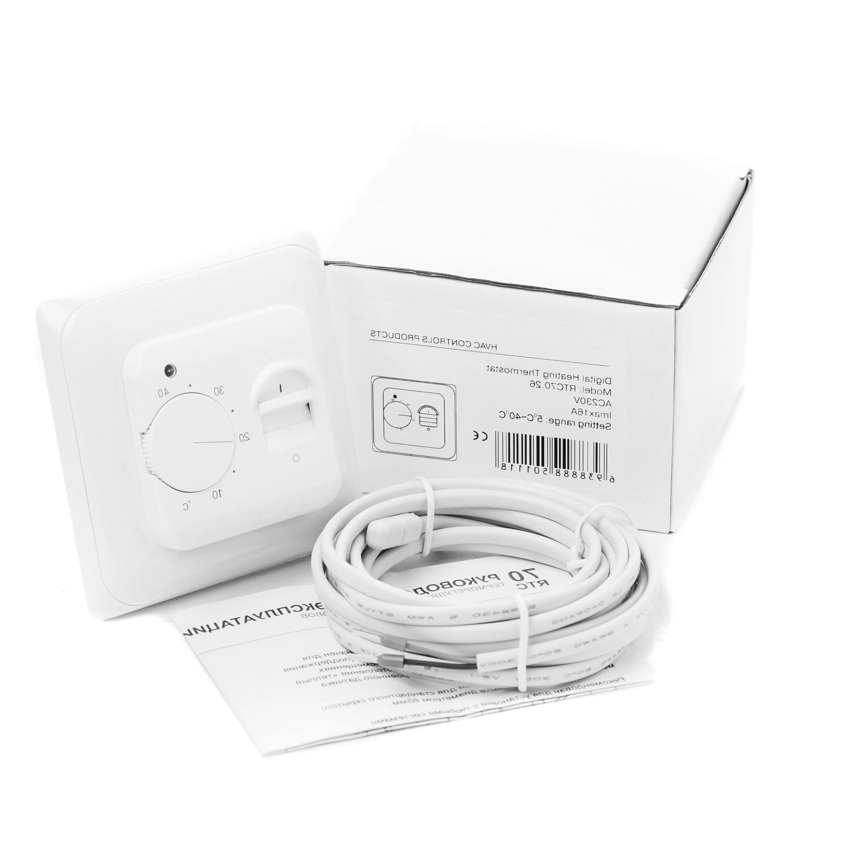 Терморегулятор механический RTC70.26 / Термостат для теплого пола Ручной Menred |