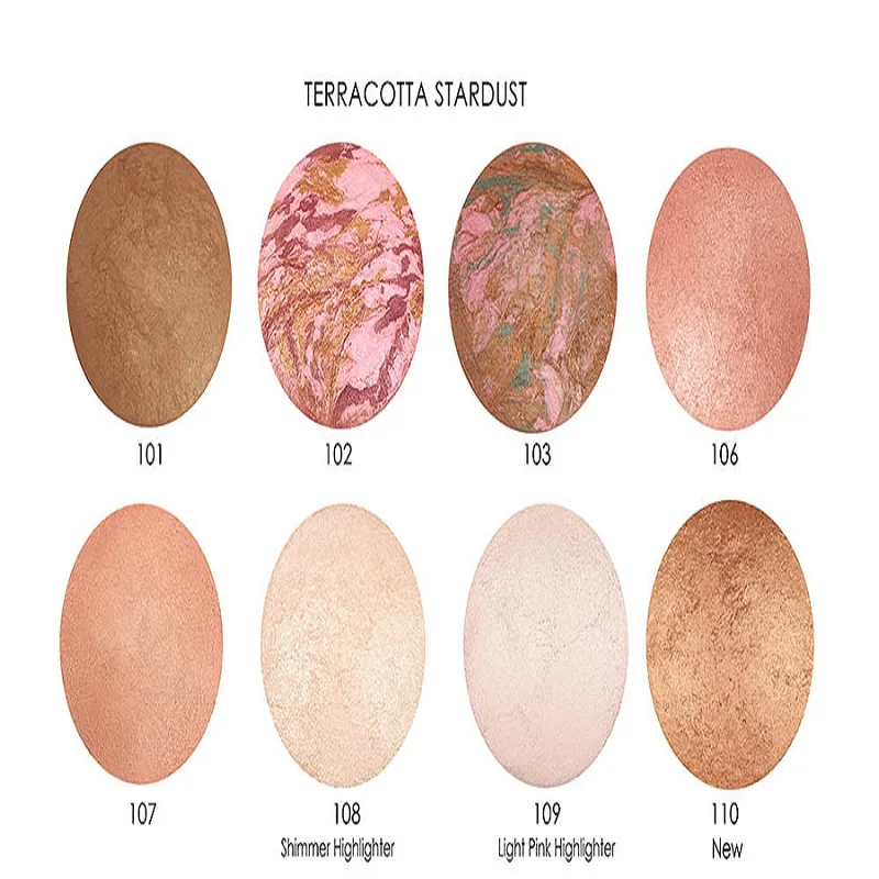 Золотистые розовые терракотовые Румяна Stardust светящиеся для лица макияж тени