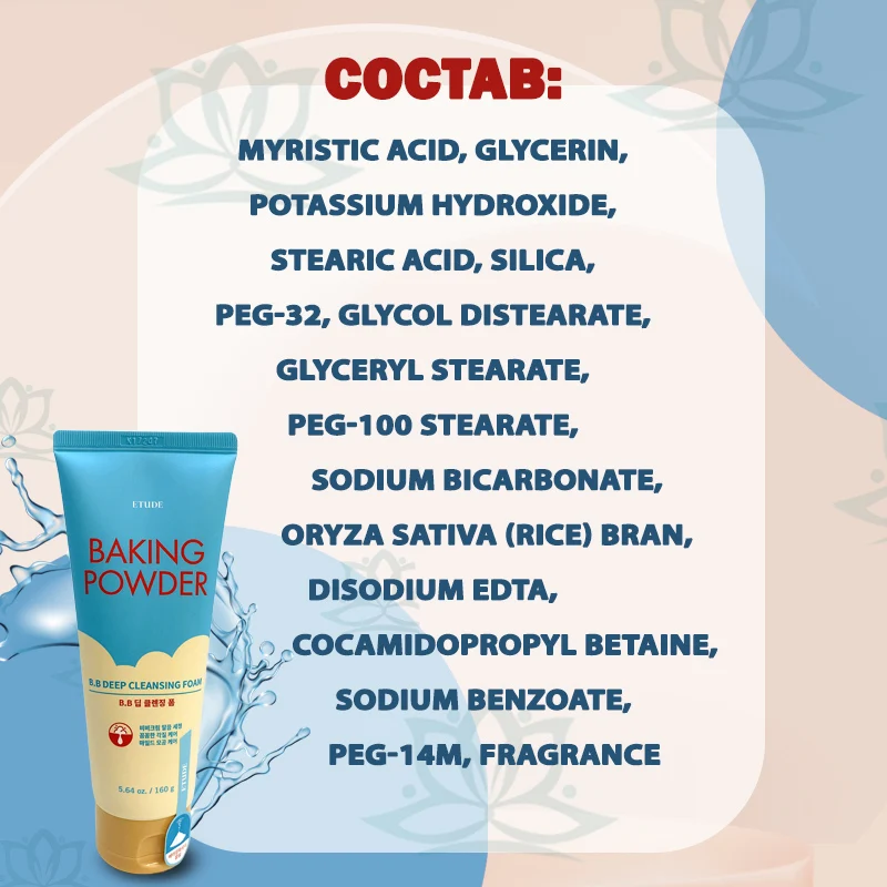 Очищающая пенка для снятия BB-крема и макияжа Etude House Baking Powder Pore Cleansing Foam. Корейская