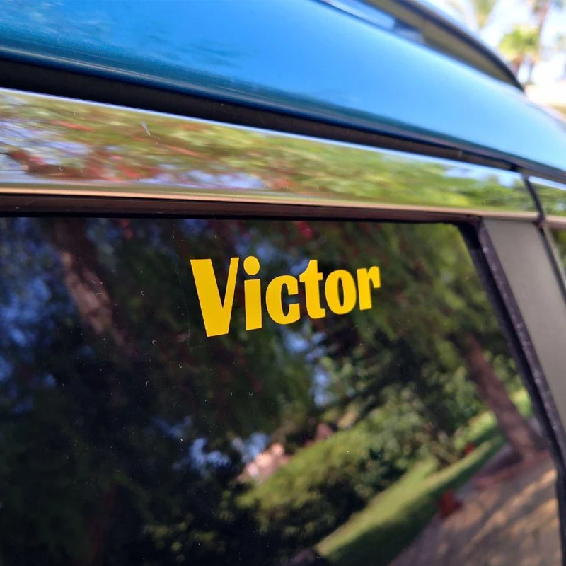 X4 упаковка высококачественный винил Пользовательский текст с именем для