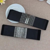 maikun belt for women black corset square button girdle female dress simple fashion elastic belt