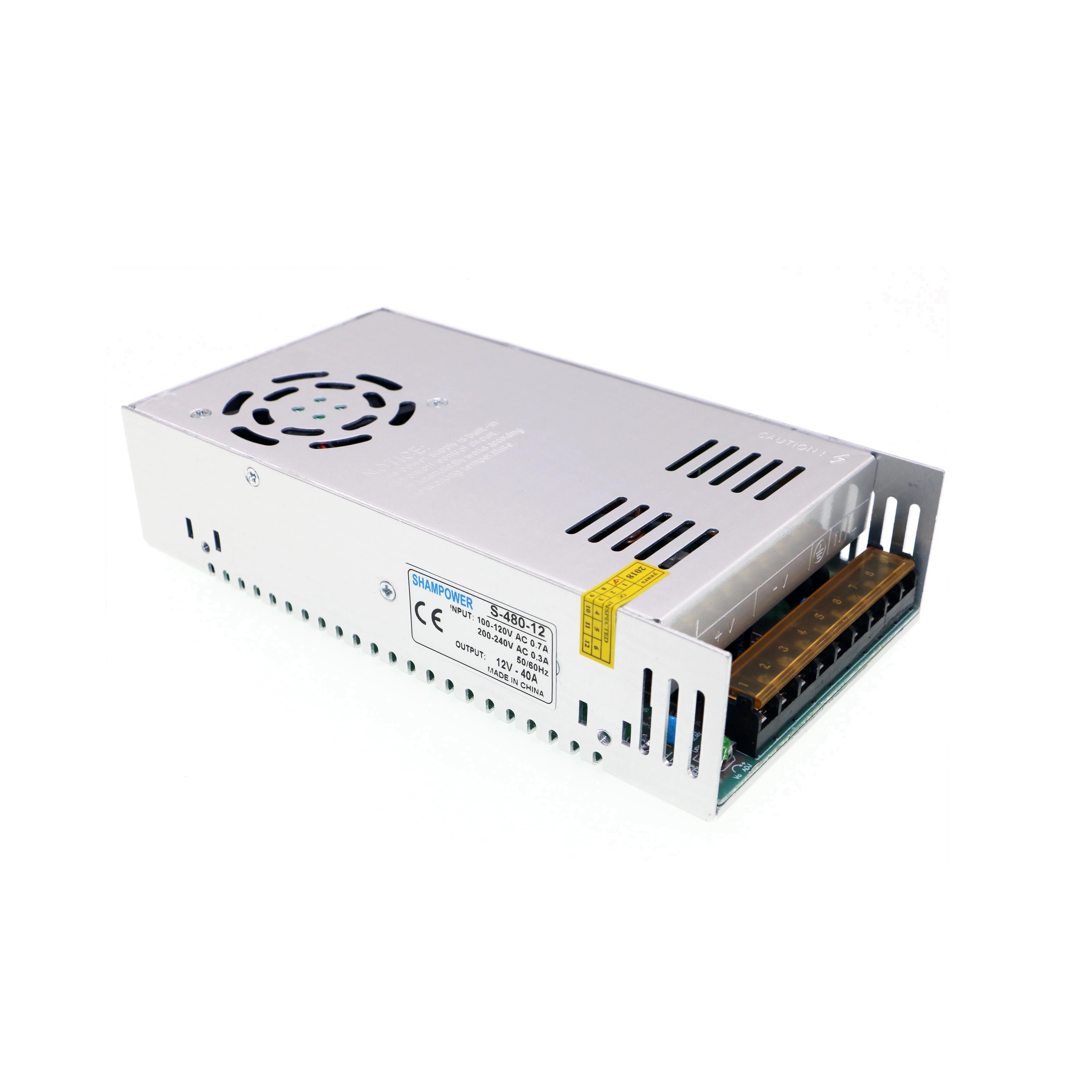 Фиктивные Мощность переключение Питание AC110V/220 V постоянного тока до DC12V1A 2A 5A 10A 15A 20A 30A 10 Вт 24 Вт 60 Вт 240 Вт 360 Вт Светодиодные ленты источник Мощность адаптироваться - Цвет: 12V 40A 480W S FAN