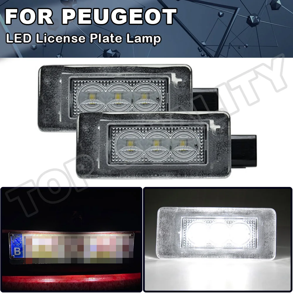 2 шт. Canbus безошибочный светодиодный номерной знак для Peugeot 207 308 2008 208 Citroen C5 OEM