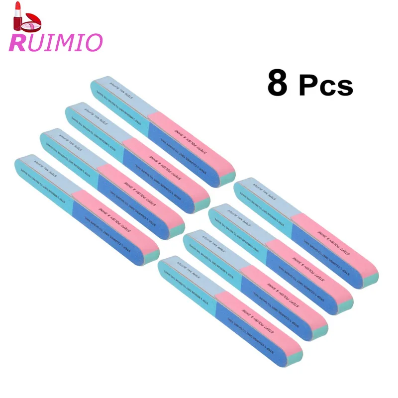 8 шт. профессиональные пилочки для полировки ногтей|Пилки ногтей и буферы| |